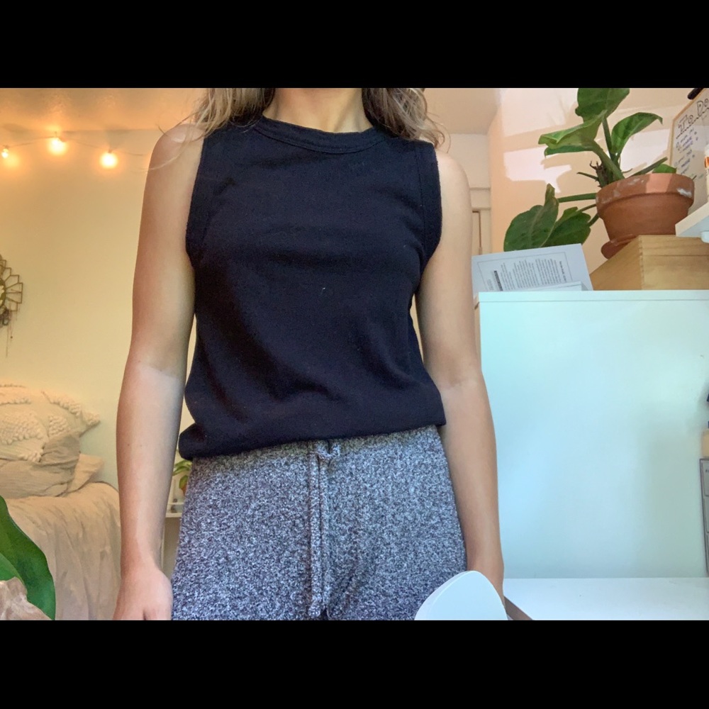 zara black tank top